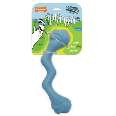 Nylabone Creative Play Springa Dog Pull Toy Blue Small/Regular - Up To 25 Ibs. (1 ct) 018214854449