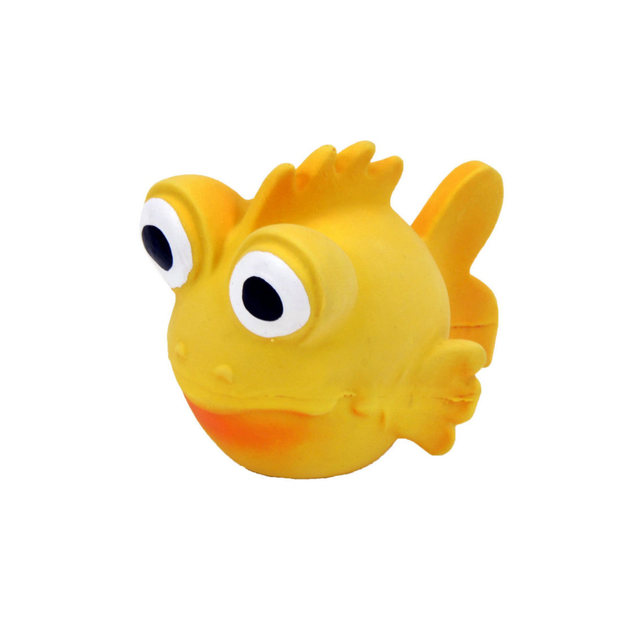 Rascals Latex Dog Toy Goldfish Orange 3.5 in