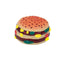 Rascals Latex Dog Toy hamburger Multi-Color 2.5 in