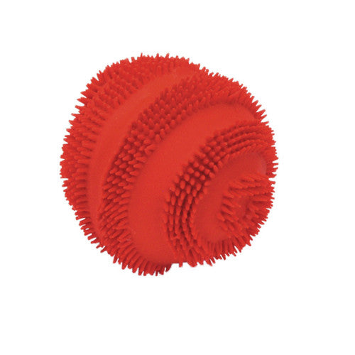 Rascals Latex Dog Toy Spiny Ball Red 2.5