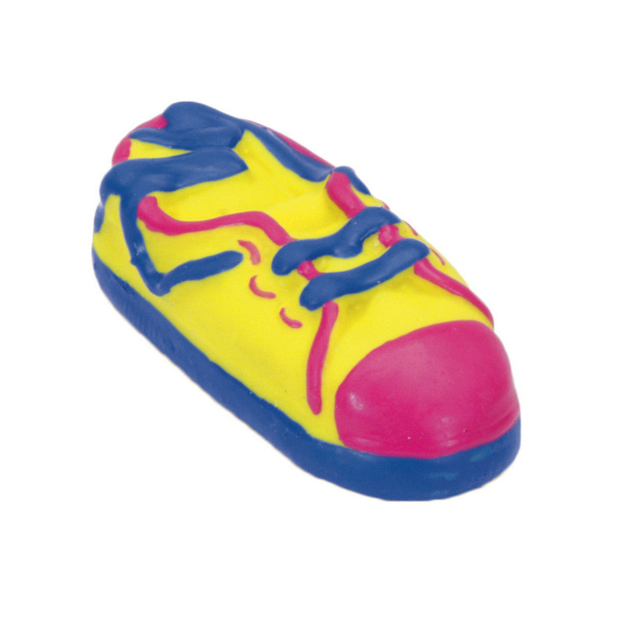 Rascals Latex Dog Toy Tennis Shoe Multi-Color 3.5 in