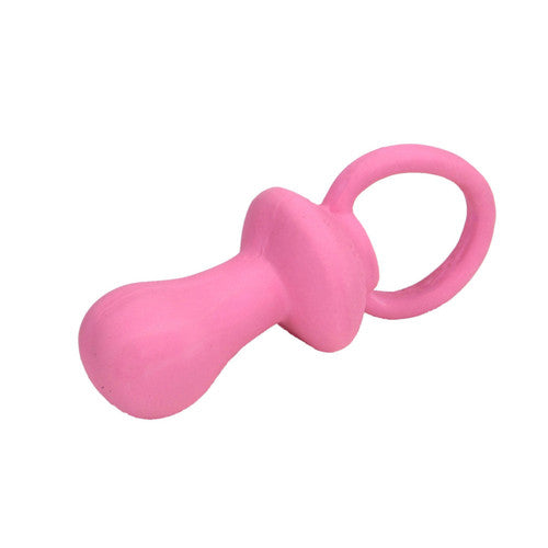 Rascals Latex Pacifier Dog Toy Pink 4.5