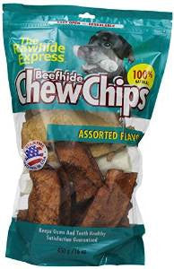 Rawhide Express Assorted Flavors Chips 1 lb. Bag {L - 1}105279 - Dog