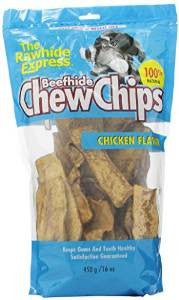 Rawhide Express Chicken Rawhide Chips 1 lb. {L-b}105081 742174120848