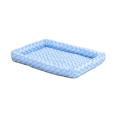 MidWest Homes for Pets QuietTime Bolster Dog Bed Powder Blue 18In X 24 in 027773007265