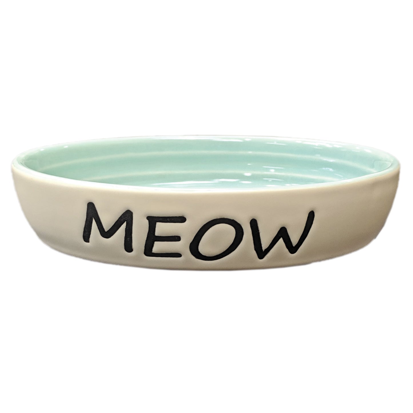 Spot Meow Oval Cat Bowl Green 6 in 077234585757