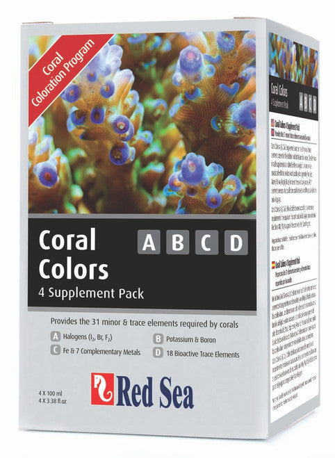 Red Sea Coral Colors ABCD 4 Supplement Pack - Aquarium