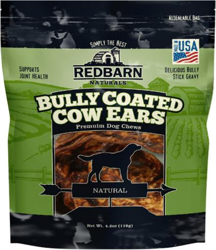 RedBarn Bully Coated Cow Ears 6/10 pack {L-1x} 416291 785184994269