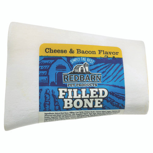 Redbarn Filled Bone Dog Treat Cheese & Bacon 3.5oz SM