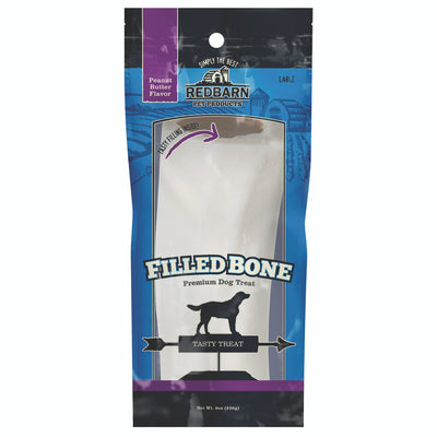 Redbarn Filled Bone Dog Treat Peanut Butter 10in LG