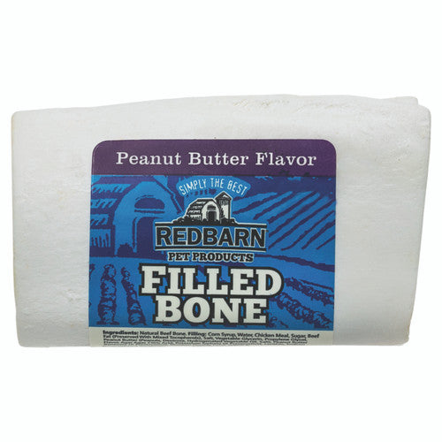 Redbarn Filled Bone Dog Treat Peanut Butter 3.5oz SM
