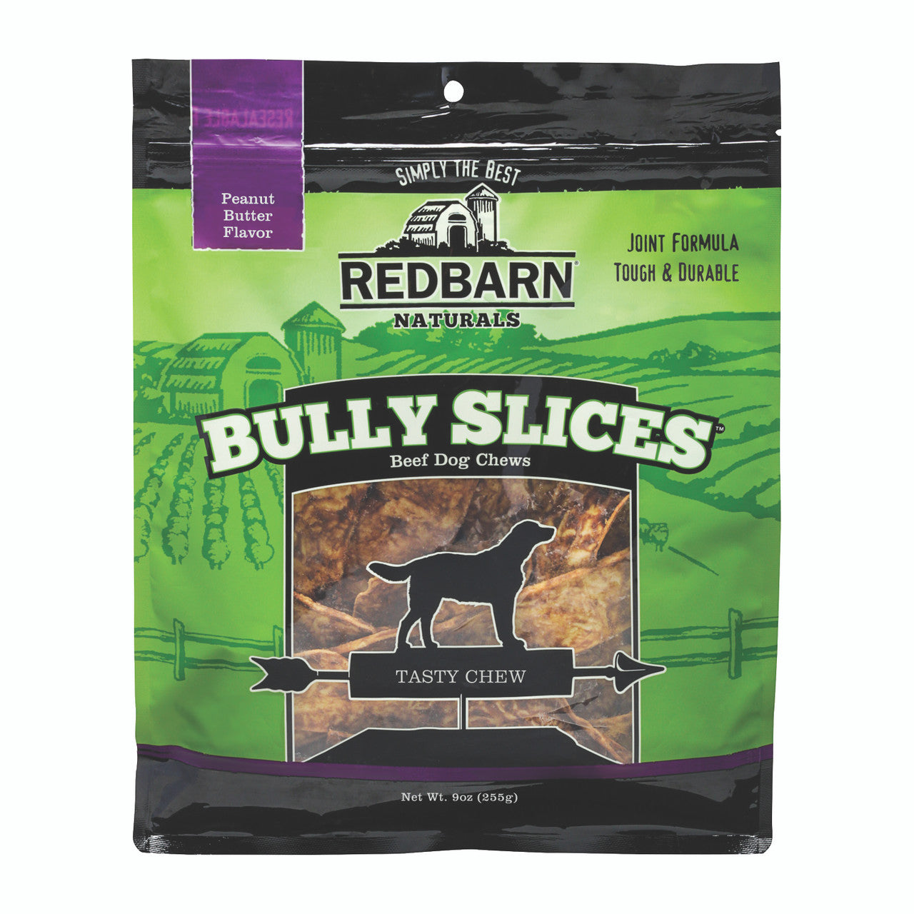 Redbarn Natural Bully Slices Dog Treat Peanut Butter 9oz