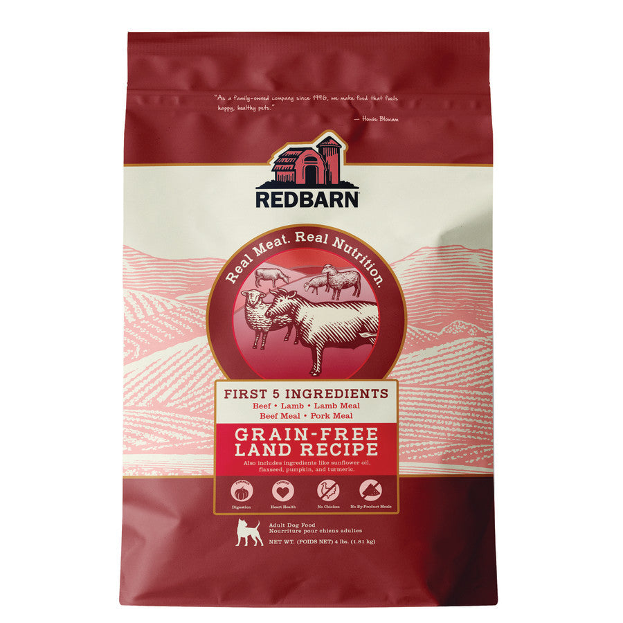 Redbarn Pet Products Grain Free Land Recipe Dog Food 4 lb 785184120040