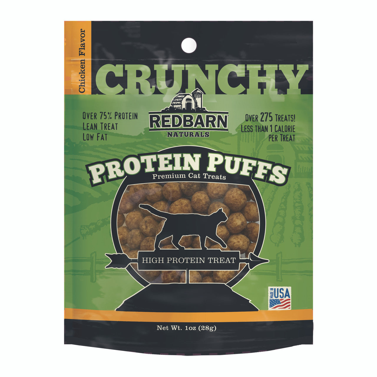 Redbarn Protein Puffs Crunchy Cat Treats Chicken 1oz
