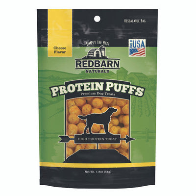 Redbarn Protein Puffs Dog Treats Cheese 1.8oz