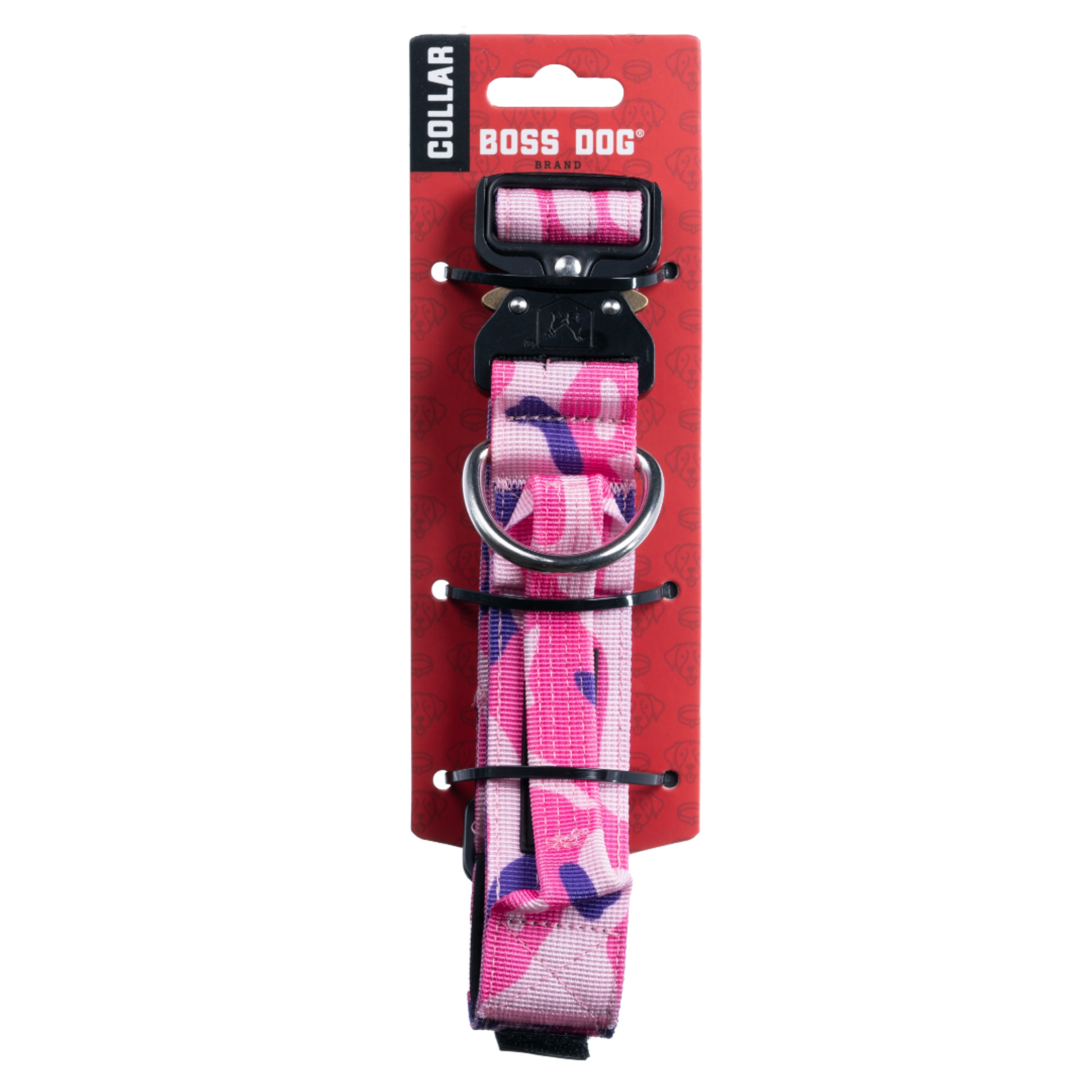Boss Dog Tactical Adjustable Dog Collar Pink Camo Medium, 15-18 in 850010391342
