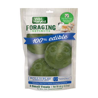 Wild Harvest Foraging Instincts Roll to Play Small Animal Treat Small, 3 pk 026851992639