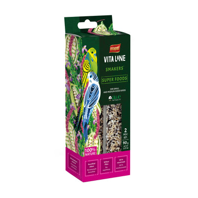 A & E Cages Vitapol Vita Line Smakers Super Foods for Small/Medium Size Birds Small/Large, 2 pk 644472013870