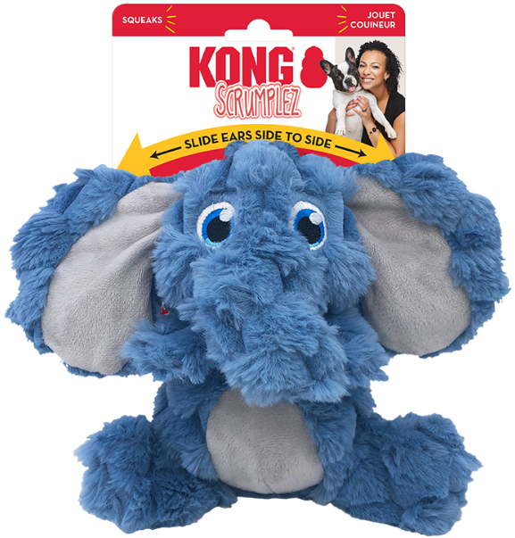 KONG Scrumplez Dog Toy Elephant Medium 035585498768