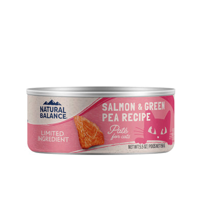 Natural Balance Pet Foods Limited Ingredient Canned Cat Food Salmon & Green Pea, 24ea/5.5 oz