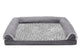 Fur Haven Pet Products Two-Tone Faux Fur & Suede Sofa Orthopedic Pet Bed Stone Gray Large 842229123968