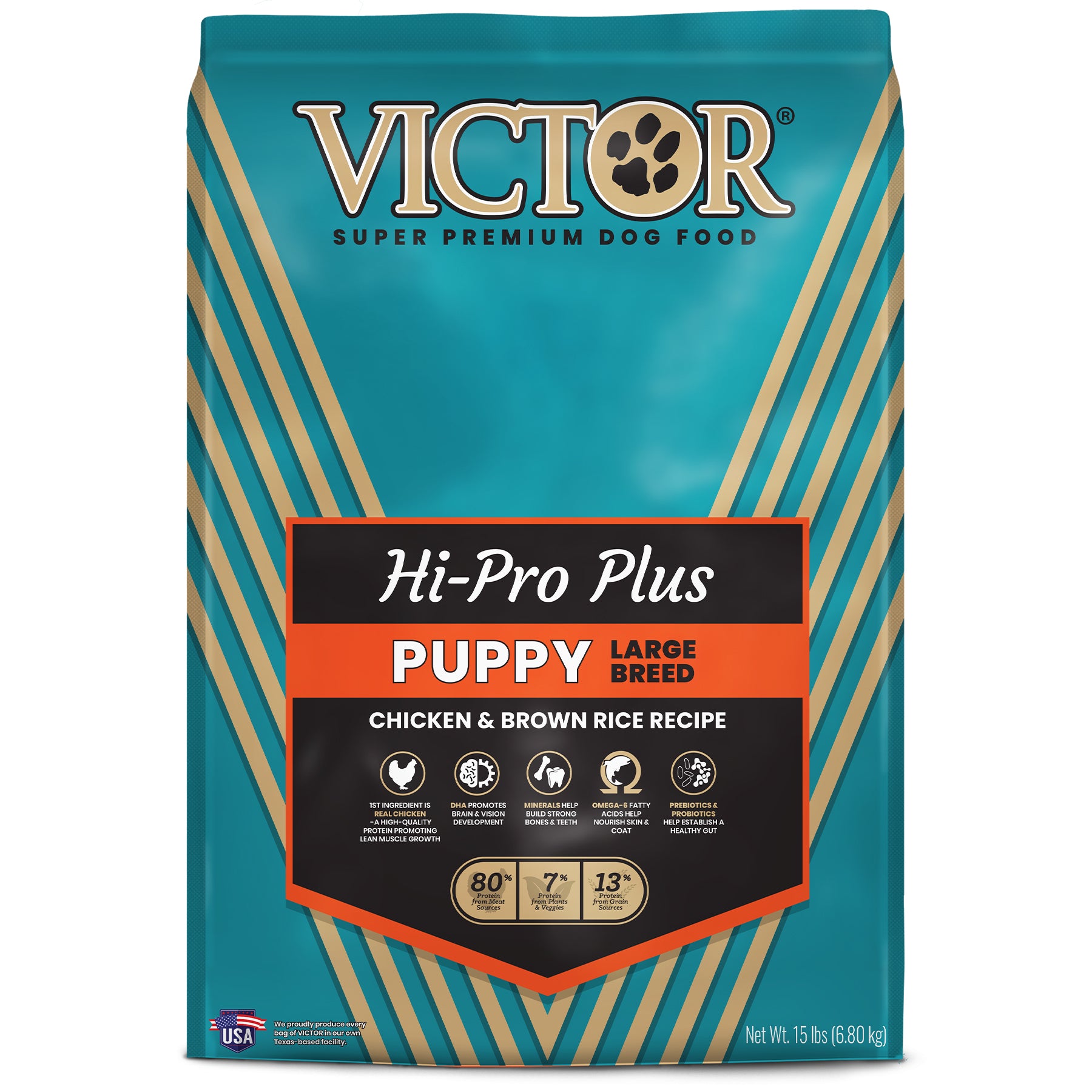 Victor Classic Hi-Pro Plus Large Breed Dry Puppy Food 15 lb 899944446575