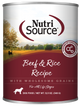 NutriSource Canned Dog Food Beef & Rice 12ea/12.3 oz 073893021094