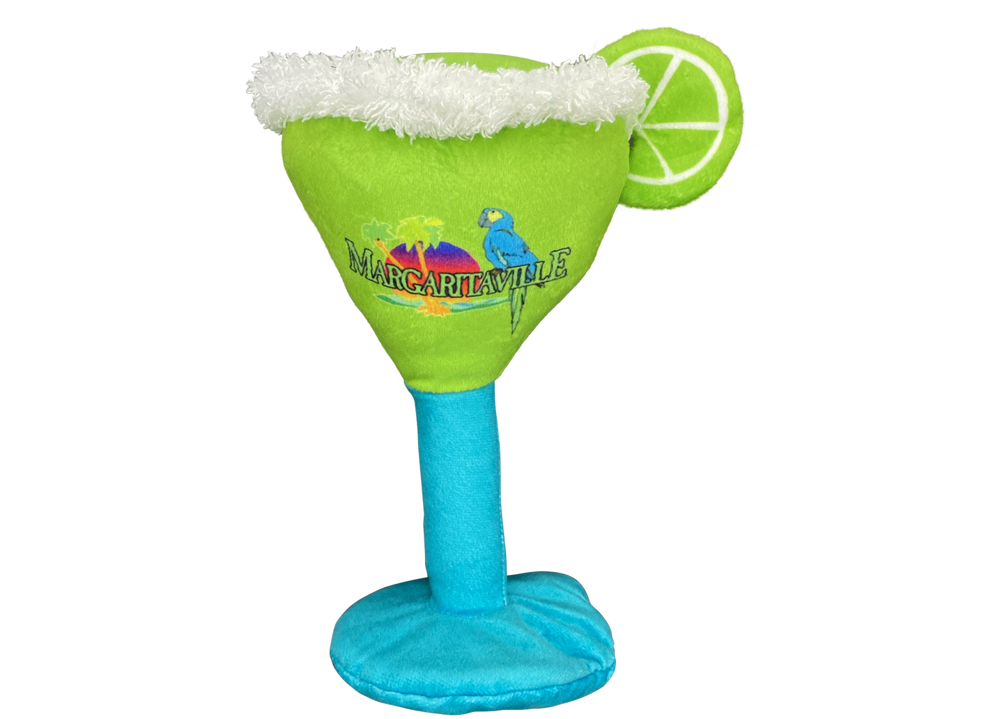 Multipet Margaritaville Margarita Glass Dog Toy Green 8 in 784369563641