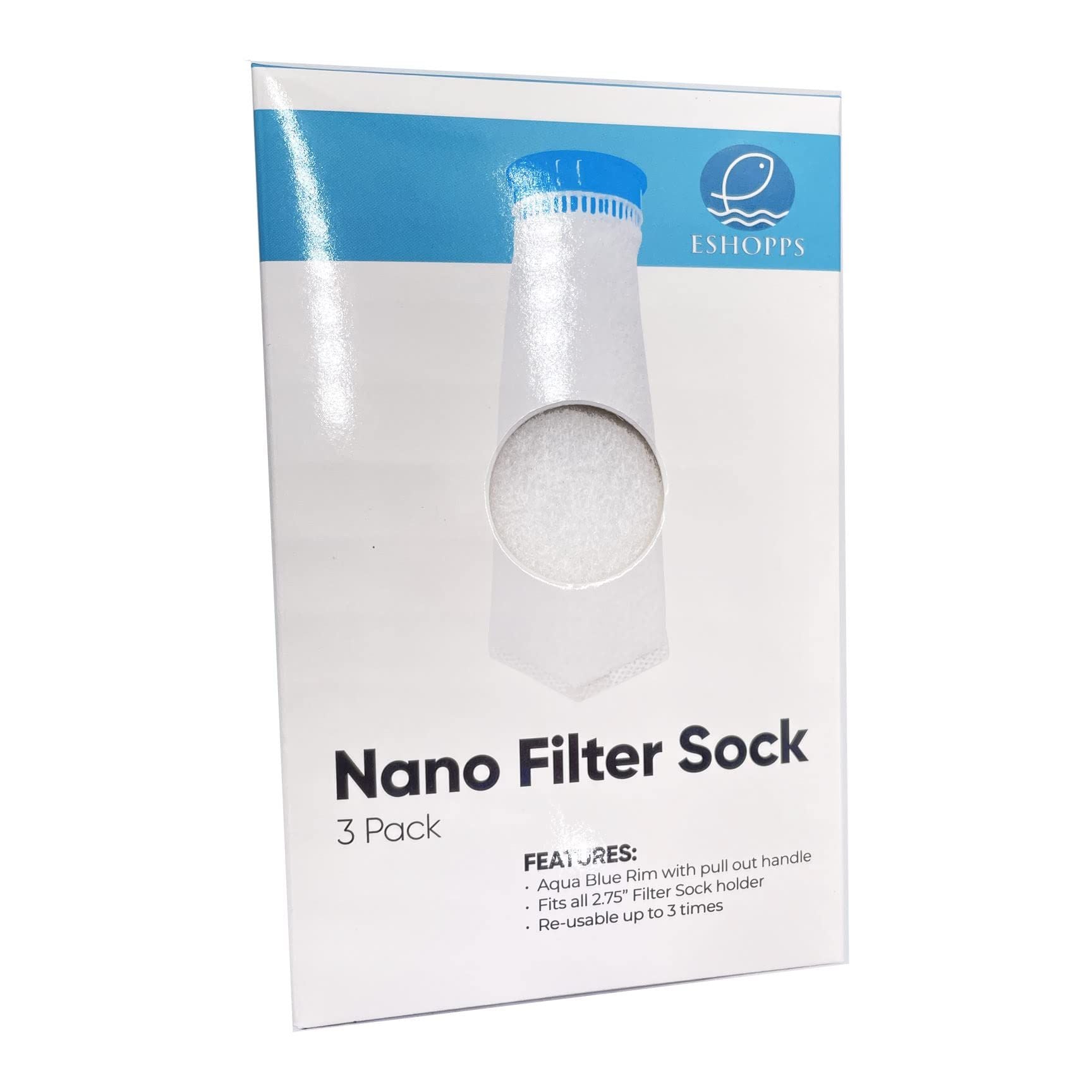 Eshopps Nano Filter Sock 300 μm, 3 pk 793888793408