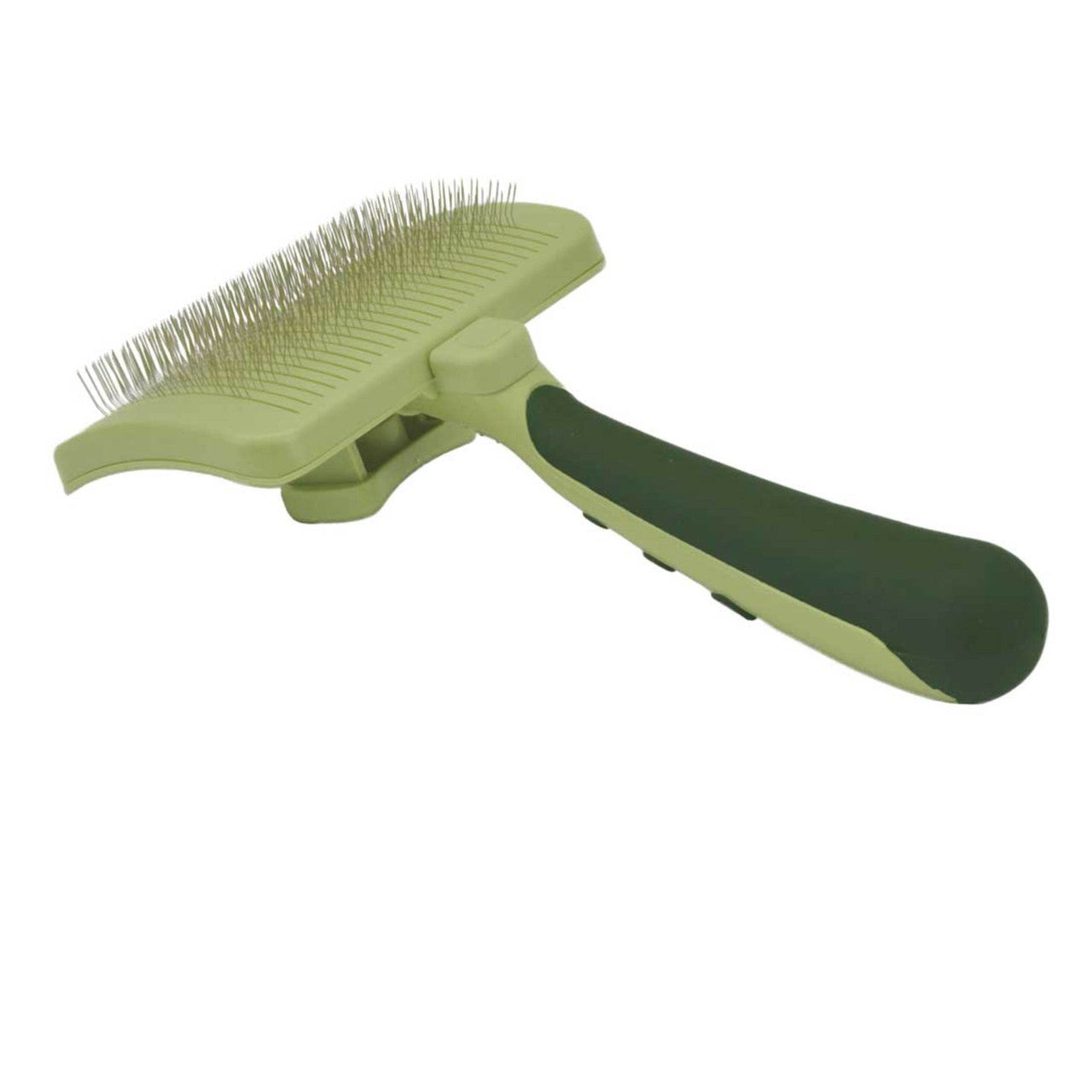 Safari Dog Self-Cleaning Slicker Brush Light Green/Dark Green MD