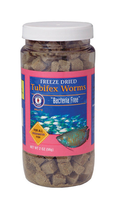 San Francisco Bacteria Free Tubifex Worms Freeze Dried Fish Food 56 g 2 oz - Aquarium