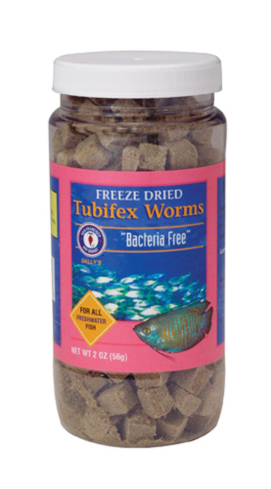 San Francisco Bacteria Free Tubifex Worms Freeze Dried Fish Food 56 g 2 oz
