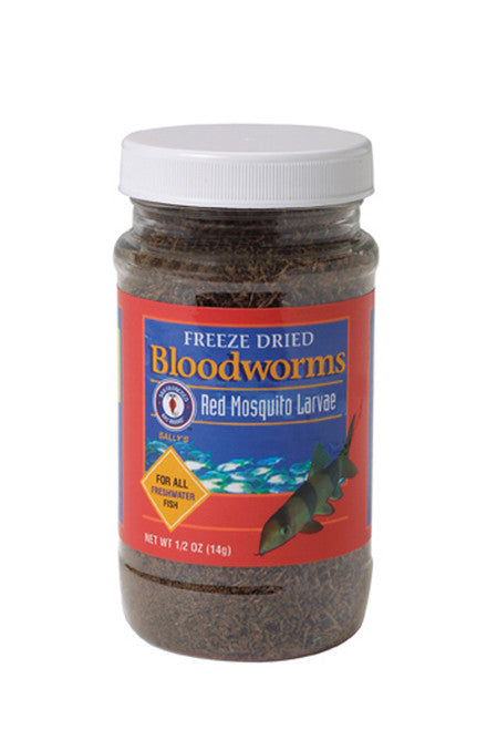 San Francisco Bloodworms Freeze Dried Fish Food 0.5 oz - Aquarium