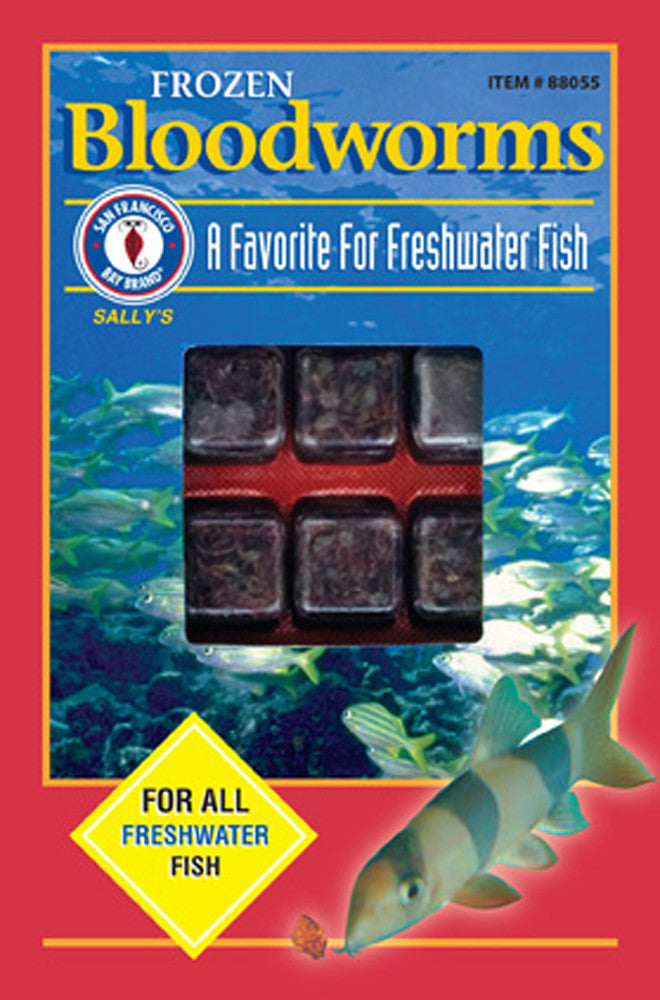 San Francisco Bloodworms Frozen Fish Food 3.5 oz SD-5