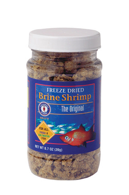 San Francisco Brine Shrimp Freeze Dried Fish Food 0.7 oz - Aquarium