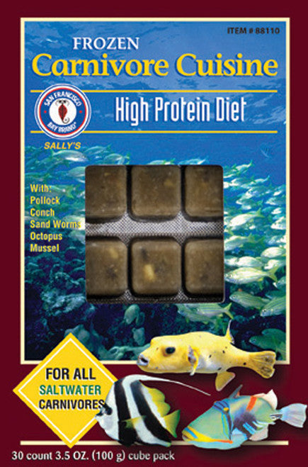 San Francisco Carnivore Cuisine Frozen Fish Food 3.5 oz SD - 5 - Aquarium