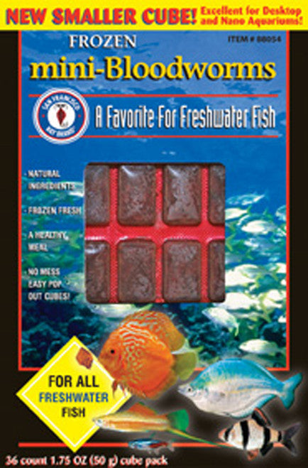 San Francisco Mini - Bloodworms Frozen Fish Food 1.75 oz SD - 5 - Aquarium