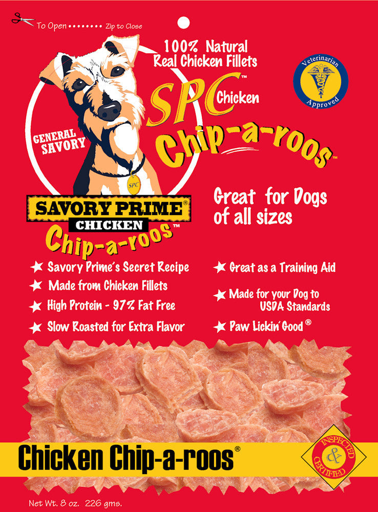 Savory Prime Chip-a-Roos Dog Treat Chicken 8 oz