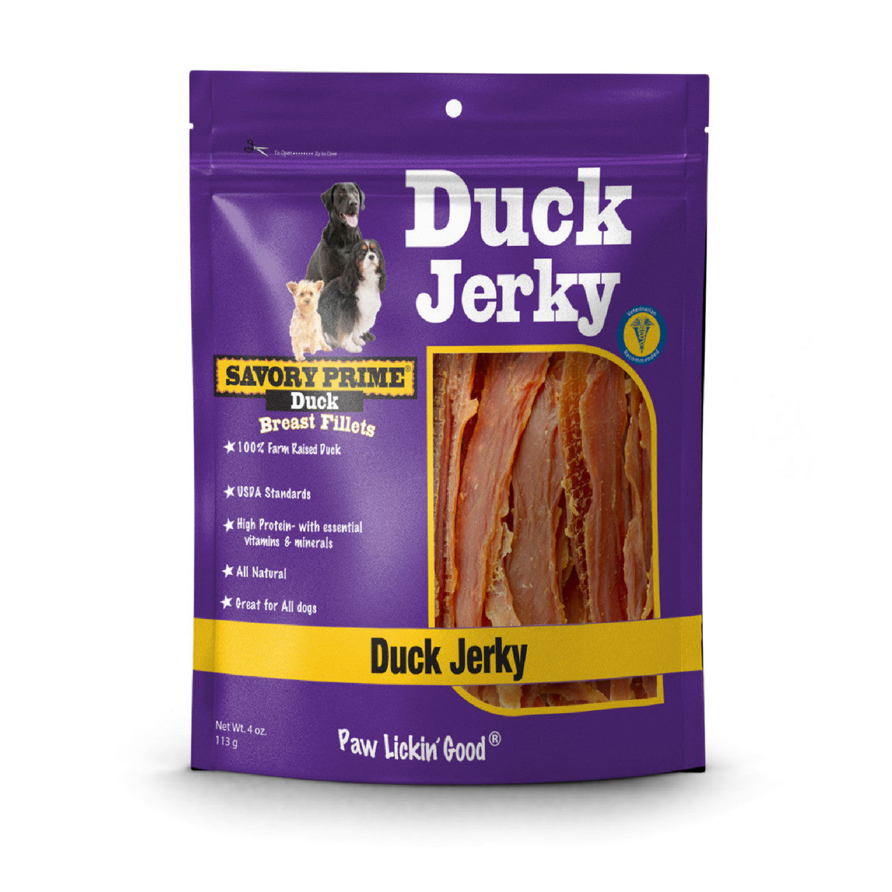 Savory Prime Natural Jerky Treats Duck 4 oz