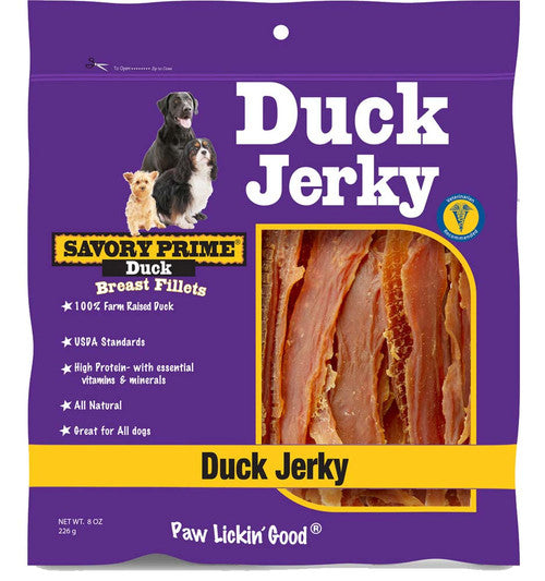 Savory Prime Natural Jerky Treats Duck 8 oz - Dog