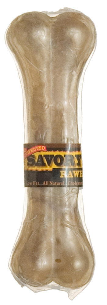 Savory Prime Pressed Rawhide Bones Bulk Natural 6.5 in
