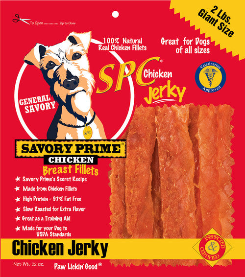 Savory Prime SPC Jerky Treats Chicken 32 oz - Dog