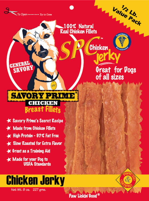 Savory Prime SPC Jerky Treats Chicken 8 oz - Dog