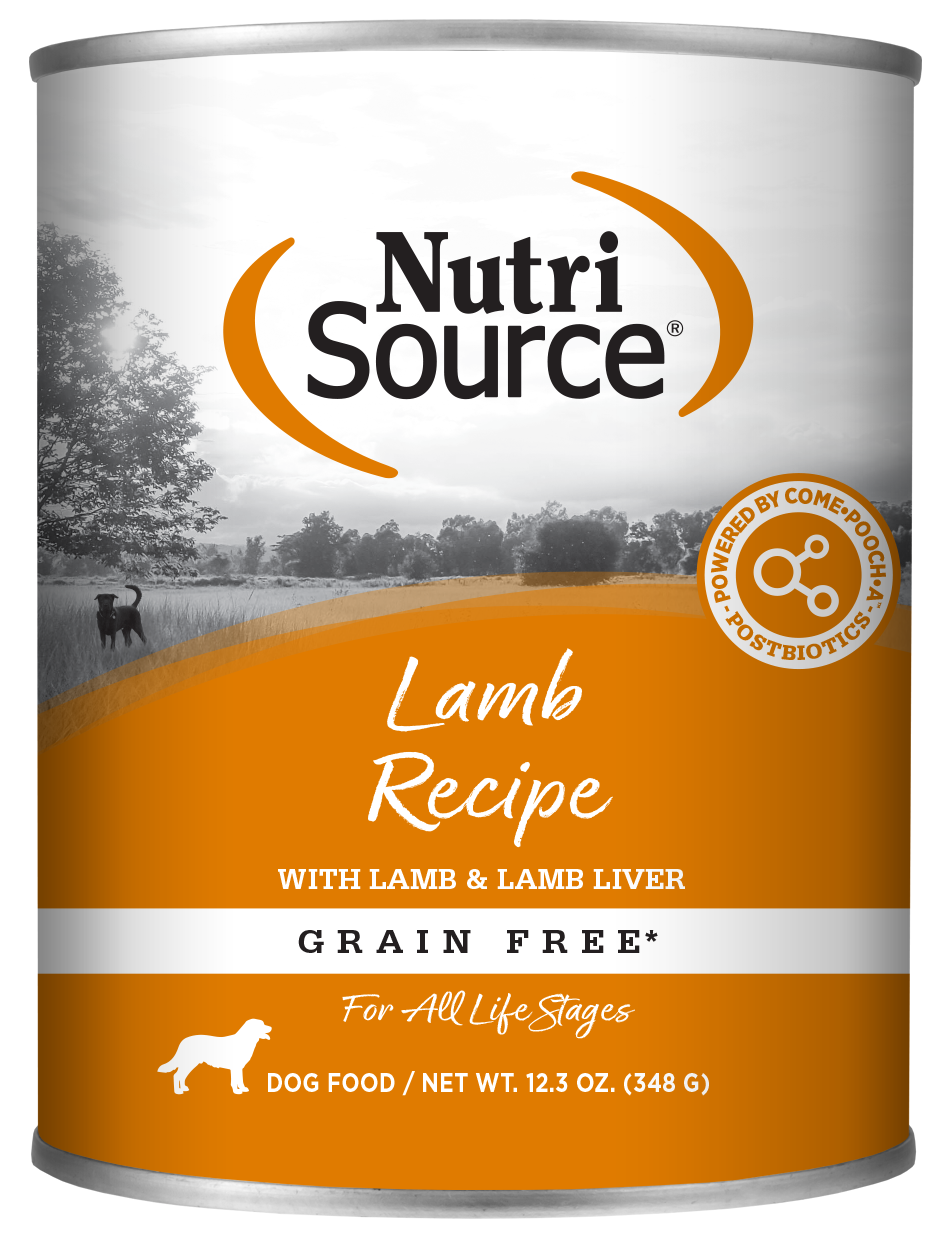 NutriSource Grain Free Canned Dog Food Lamb 12ea/12.3 oz 073893021247