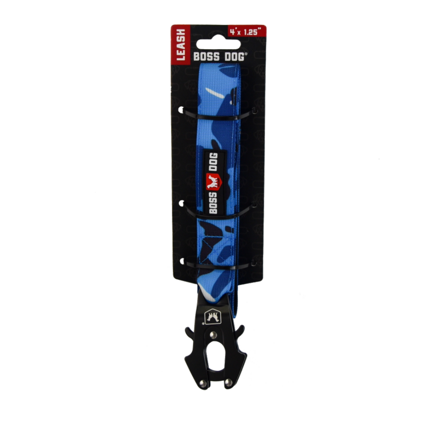 Boss Dog Tactical Dog Leash Blue Camo 4 ft 850030579270