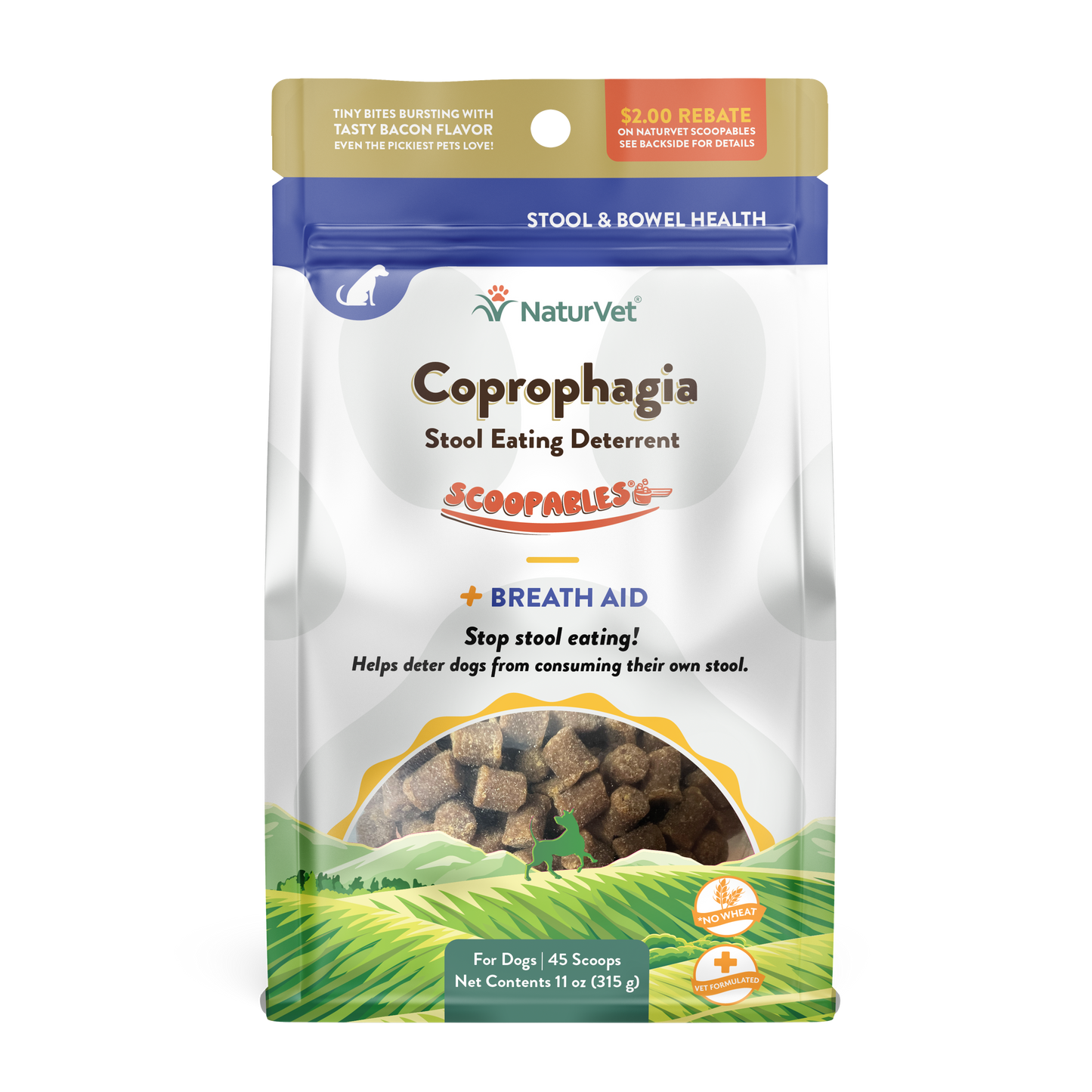 NaturVet Scoopables Coprophagia Stool Eating Deterrent for Dogs 11 oz 797801605311