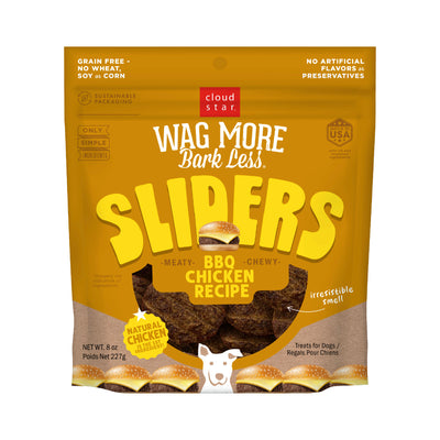 Wag More Bark Less Sliders Dog Treat BBQ Chicken 8 oz 693804225191