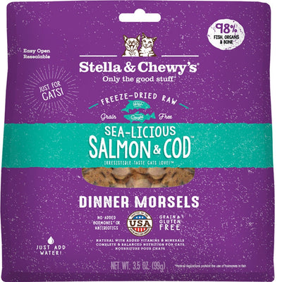 Stella & Chewy's 3.5 oz. Freeze-Dried Sea-Licious Salmon & Cod Dinner for Cats {L+1x} 860171