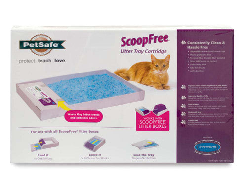 ScoopFree Premium Crystal Cat Litter Trays White Blue 1 Pack