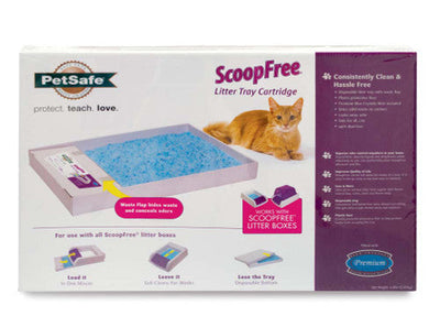 ScoopFree Premium Crystal Cat Litter Trays White Blue 1 Pack